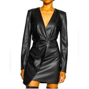 Worn once leather effect dress